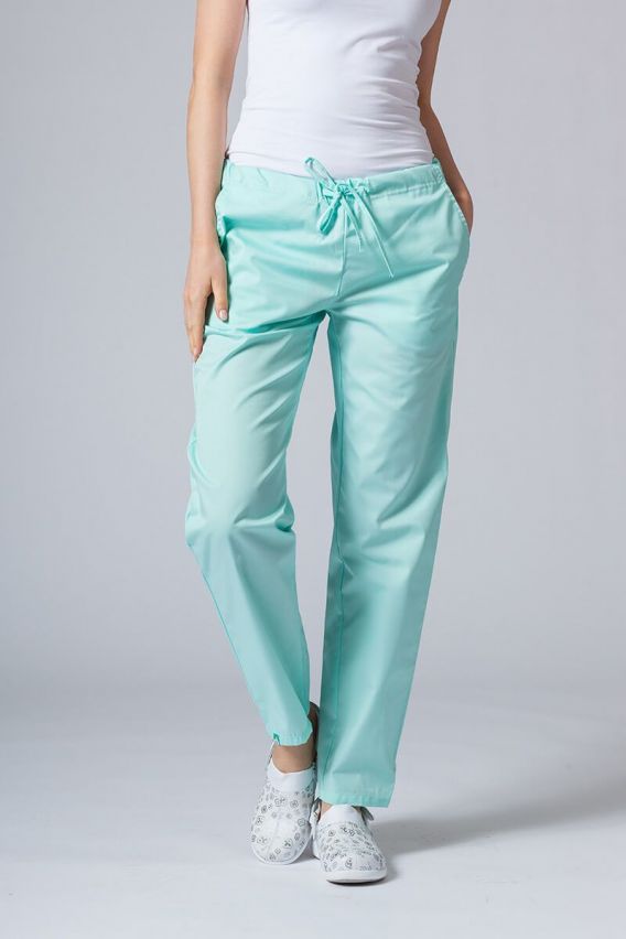 Dámské lékařské kalhoty Sunrise Uniforms Basic Regular mátové-1