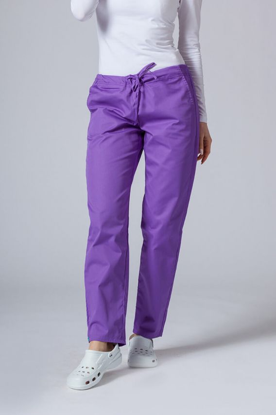 Dámské lékařské kalhoty Sunrise Uniforms Basic Regular fialové-1