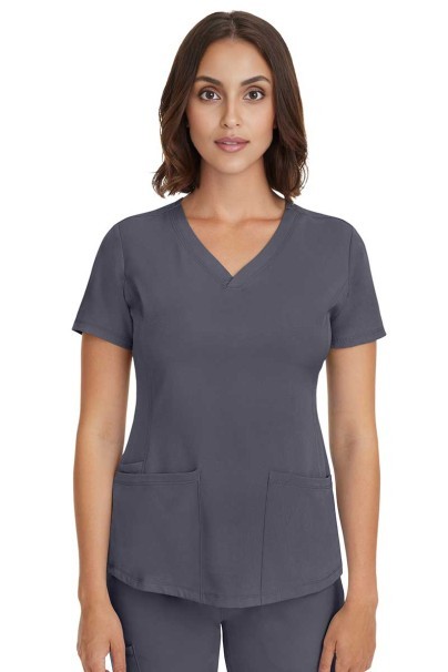 Dámská lékařská halena Healing Hands Monica V-neck šedá-1