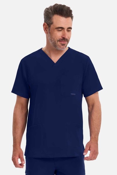 Pánská lékařská halena Healing Hands Matthew V-neck námořnická modř-1