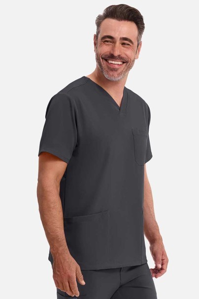 Pánská lékařská halena Healing Hands Matthew V-neck šedá-1