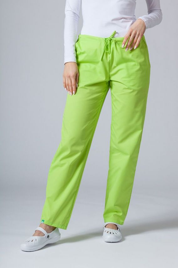 Dámské lékařské kalhoty Sunrise Uniforms Basic Regular limetkové-1
