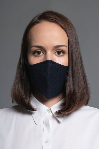 Heritage ochranná  maska, 2vrstvá 100% bavlna s bambusovou podšívkou, unisex, tmavě modrá-1