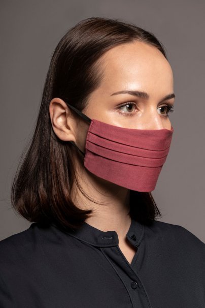 Ochranná maska, dvouvrstvá (100% len), unisex, růžová-1