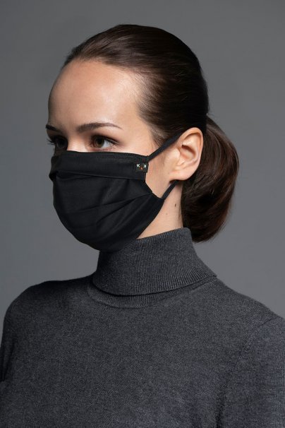 Ochranná maska Classic, 2vrstvá s kapsou na filtr (96% bavlna, 4% elastan), unisex, černá-1