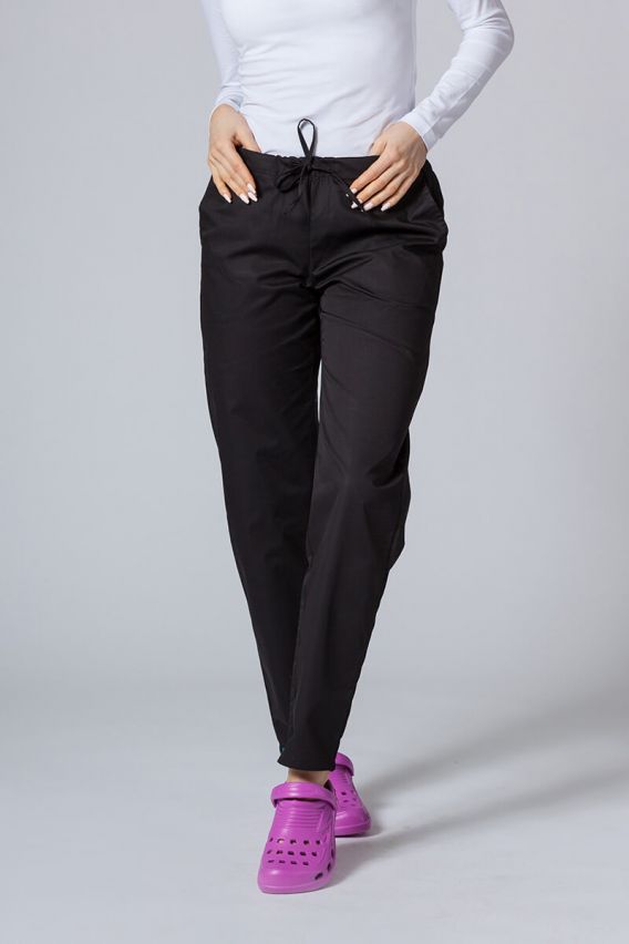 Dámské lékařské kalhoty Sunrise Uniforms Basic Regular černé-1