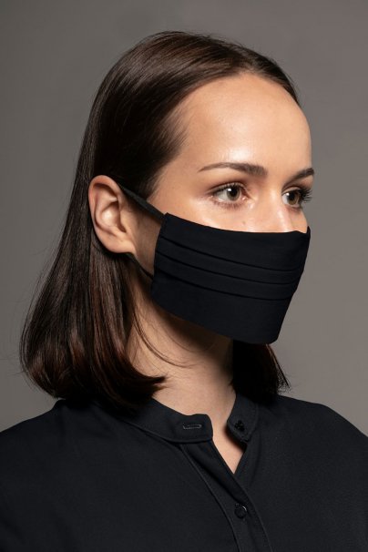 Ochranná maska, dvouvrstvá (96% bavlna, 4% elestan), unisex, černá-1