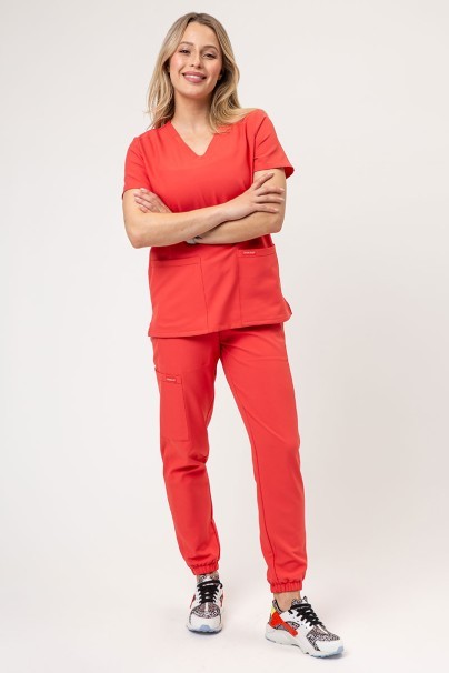 Dámská lékařská souprava Cherokee Ultra (halena V-neck, kalhoty Jogger) koralová-1