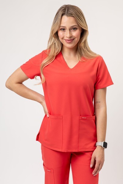 Dámská lékařská halena Cherokee Ultra V-neck Top koralová-1
