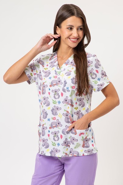Dámská lékařská halena Sunrise Uniforms Prints Koala Cuddles-1