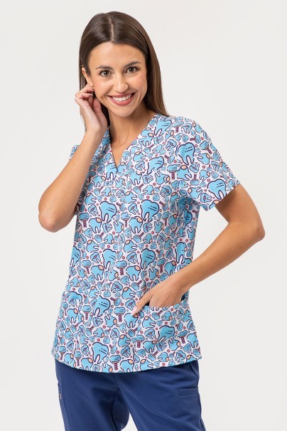 Dámská lékařská halena Sunrise Uniforms Prints Fix My Smile-1