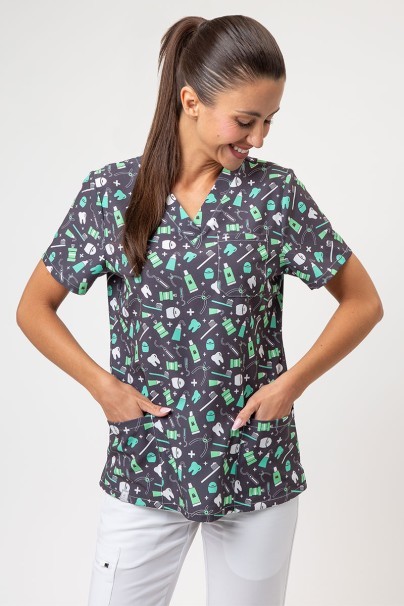 Dámská lékařská halena Sunrise Uniforms Prints Mint Meds-1