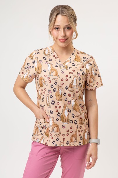 Dámská lékařská halena Sunrise Uniforms Prints Purrfect Relax-1