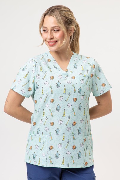 Dámská lékařská halena Sunrise Uniforms Prints Dental Friends-1