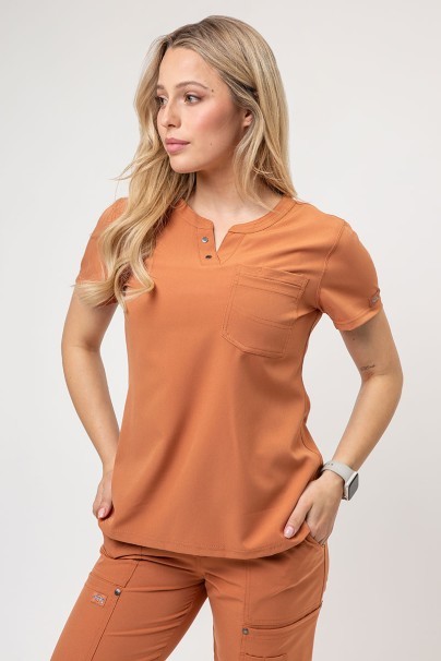 Dámská lékařská halena Dickies EDS NXT Round Neck hnědá-1