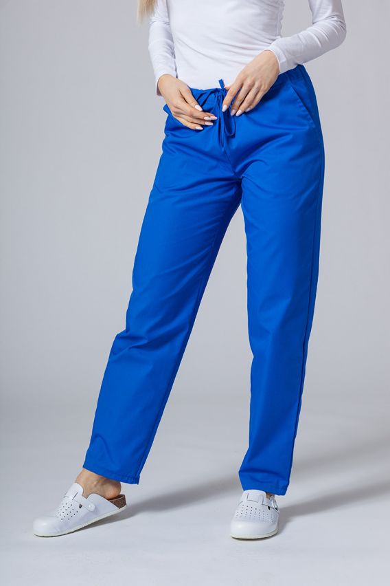 Dámské lékařské kalhoty Sunrise Uniforms Basic Regular královsky modré-1