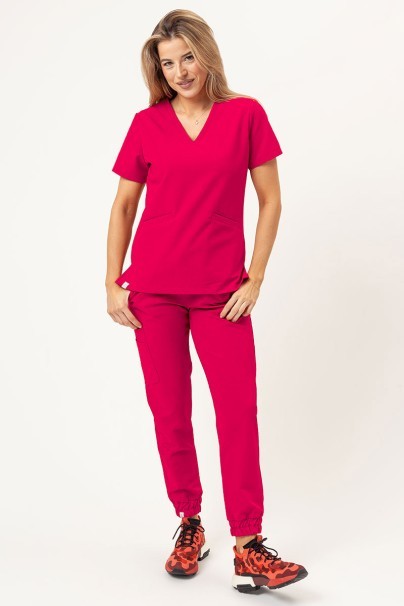 Lékařská souprava Sunrise Uniforms Premium (halena Aura, kalhoty Vibe) malinová-1