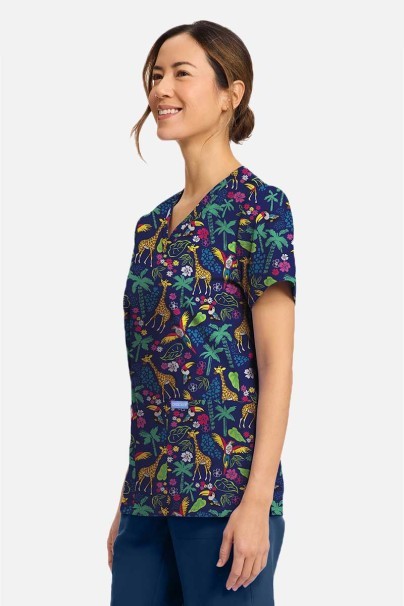 Dámská lékařská halena Cherokee Prints V-neck Jungle Jive-1