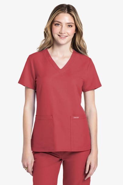 Dámská lékařská halena Cherokee Ultra V-neck Top koralová-1