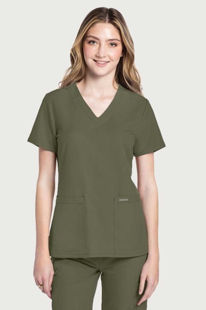 Dámská lékařská halena Cherokee Ultra V-neck Top olivková-1