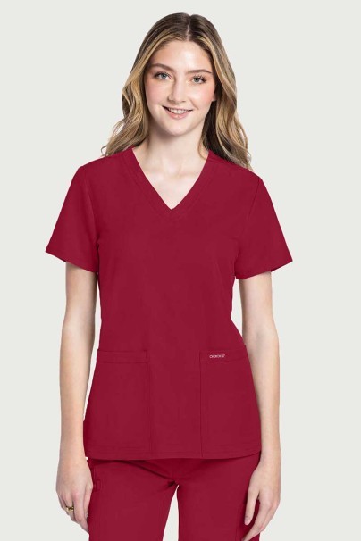 Dámská lékařská halena Cherokee Ultra V-neck Top červená-1