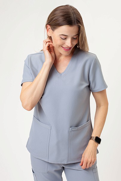 Dámská lékařská halena Cherokee Ultra V-neck Top světle šedá
