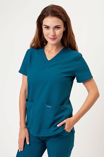 Dámská lékařská halena Cherokee Ultra V-neck Top karaibsky modrá