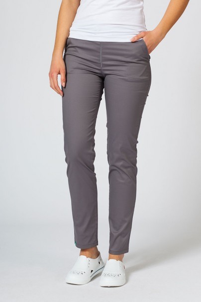 Dámské lékařské kalhoty Slim (elastic) Sunrise Uniforms šedé-1