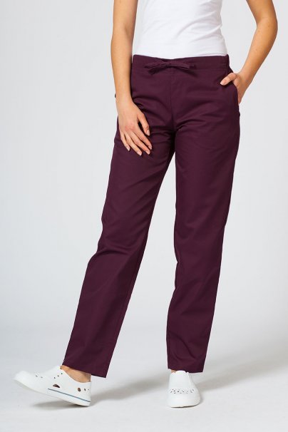 Univerzální lékařské kalhoty Sunrise Uniforms burgundové-1