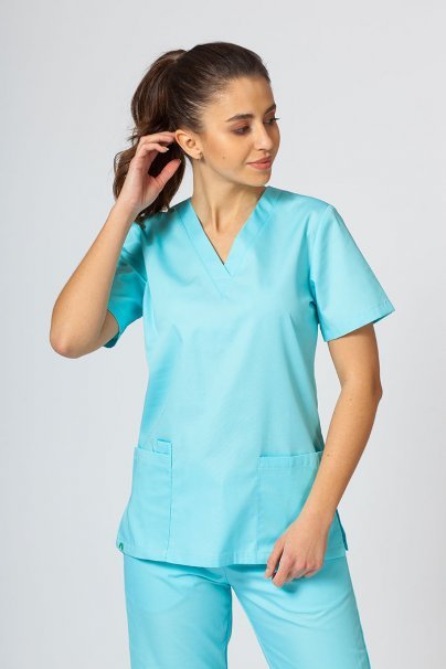 Lékařská dámská halena Sunrise Uniforms Basic Light aqua-1