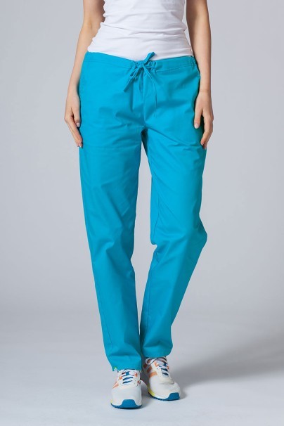 Univerzální lékařské kalhoty Sunrise Uniforms Basic Regular tyrkysové promo-1