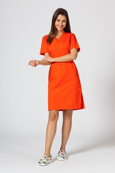 Lékařské jednoduché šaty Sunrise Uniforms oranžové-1