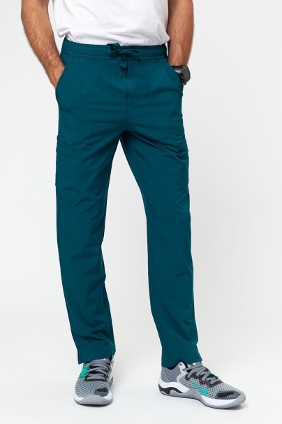 Pánské kalhoty Adar Slim Leg Cargo tmavě zelené-1