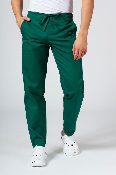 Pánské lékařské kalhoty Sunrise Uniforms Basic Regular tmavě zelené-1