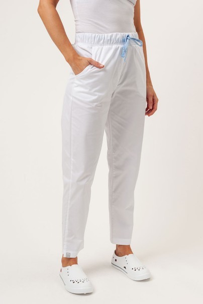 Dámské lékařské kalhoty Sunrise Uniforms Premium Pride bílé-1