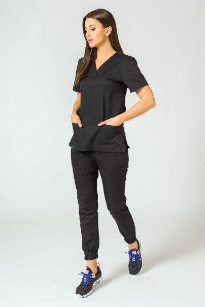 Lékařská souprava Sunrise Uniforms Basic Jogger černá (s kalhotami Easy)-1