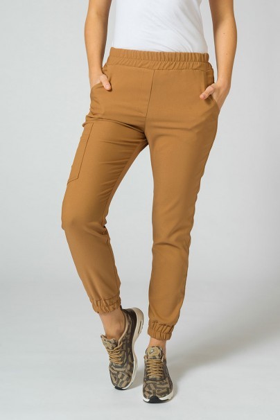 Dámské kalhoty Sunrise Uniforms Premium Chill jogger hnědé-1