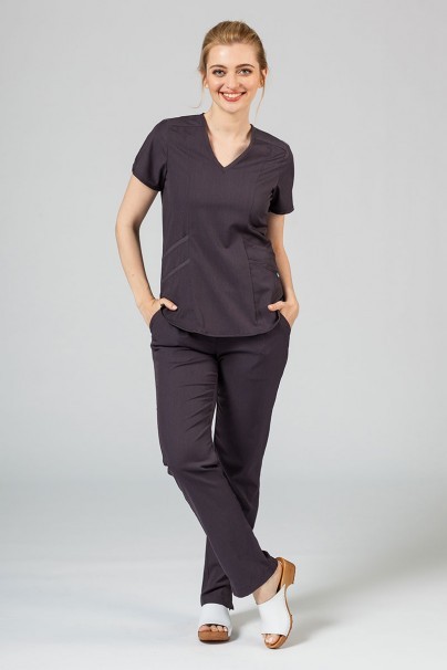 Lékařská souprava Adar Uniforms Yoga grafitová (s halenou Modern - elastic)-1