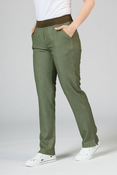 Dámské kalhoty Adar Uniforms Leg Yoga olivkové-1