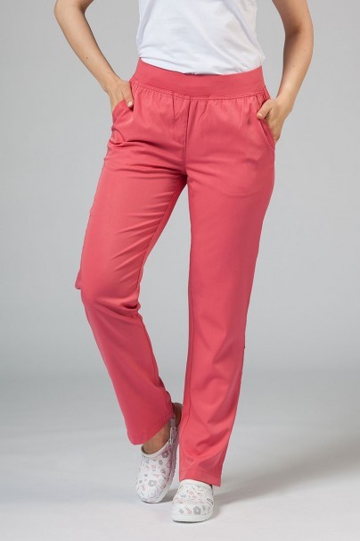 Dámské kalhoty Adar Uniforms Leg Yoga růžové-1