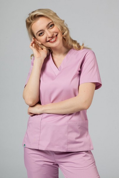 Lékařská dámská halena Sunrise Uniforms Basic Light liliová-1