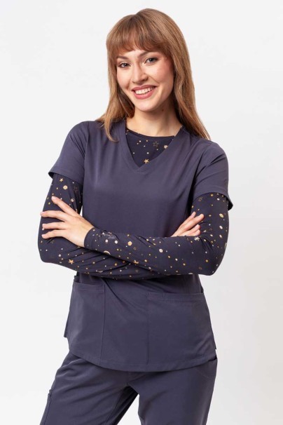 Dámská lékařská halena Healing Hands Monica V-neck šedá-1