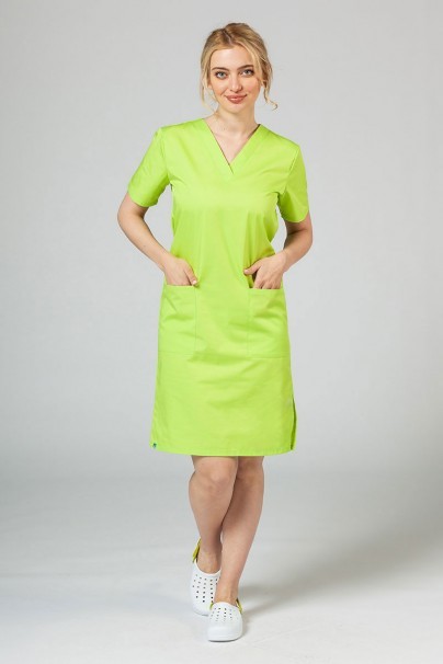 Lékařské jednoduché šaty Sunrise Uniforms limetkové-1