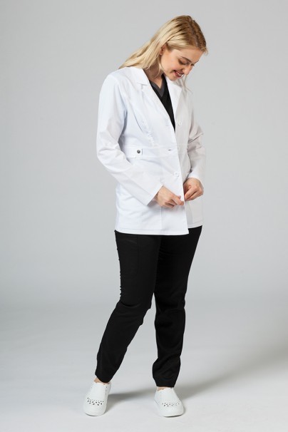 Lékařský plášť Adar Uniforms Tab-Waist krátký bílý (elastický)-1