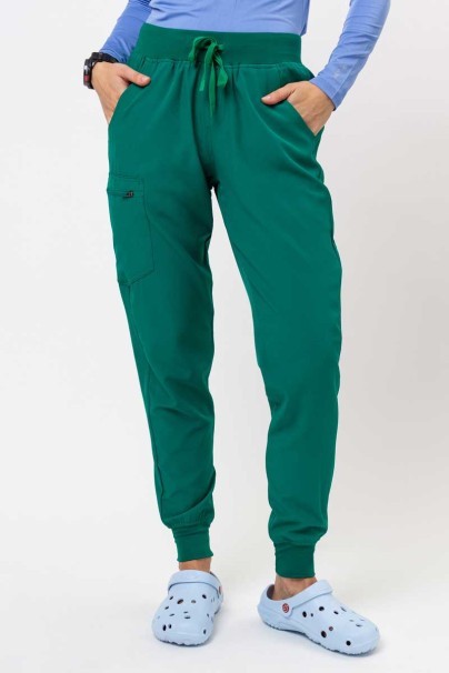 Dámské lékařské kalhoty Uniforms World 309TS™ Valiant zelené-1