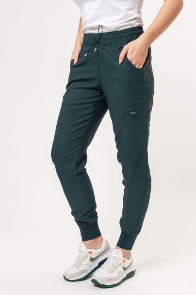 Dámské lékařské kalhoty Uniforms World 109PSX Ava jogger tmavě zelené-1