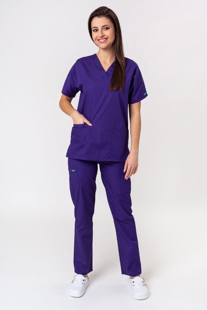 Lékařská dámská souprava Cherokee Originals (halena V-neck, kalhoty N.Rise) fialová-1