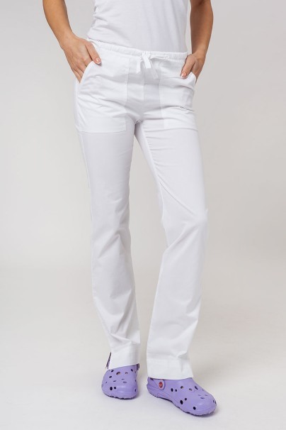 Lékařské dámské kalhoty Cherokee Core Stretch Mid Rise bílé-1