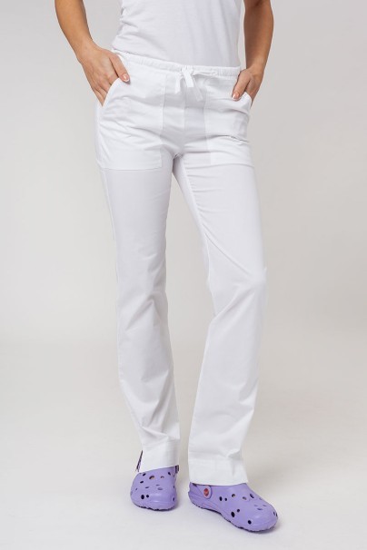 Dámské lékařské kalhoty Cherokee Core Stretch Mid Rise bílé-1