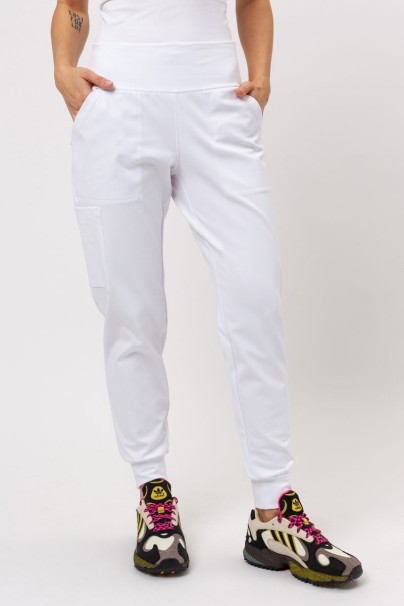 Dámské lékařské kalhoty Cherokee Achieve Jogger bílé-1